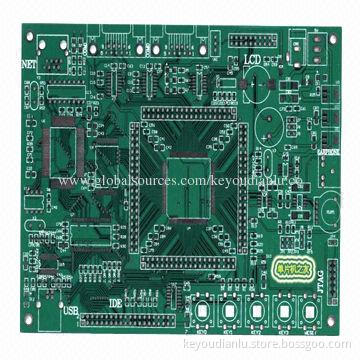 Industrial Control Multilayer PCB with 1.6mm Board Thickness, Green Solder Mask